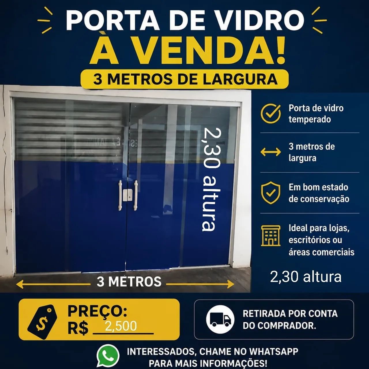 Porta de vidro 