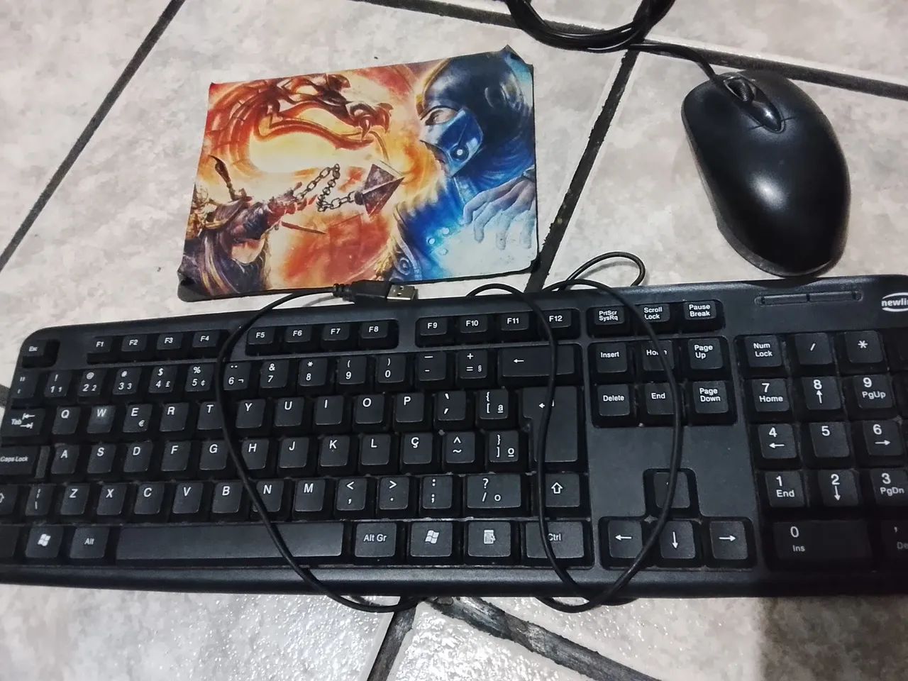Mouse,mousepap e teclado usb