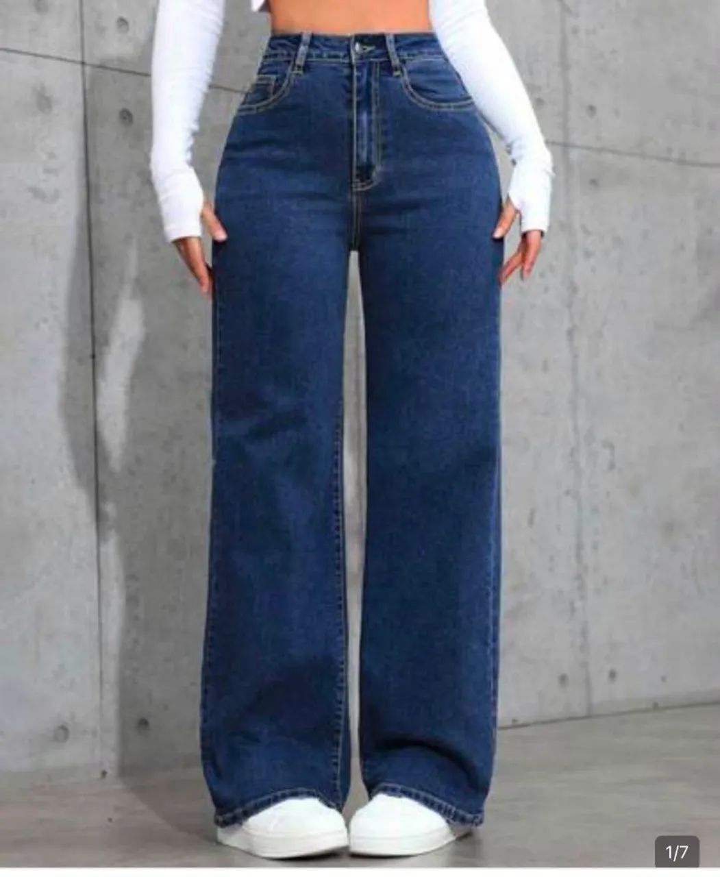 Calça Jeans Nova Larga Feminina - Foto 2