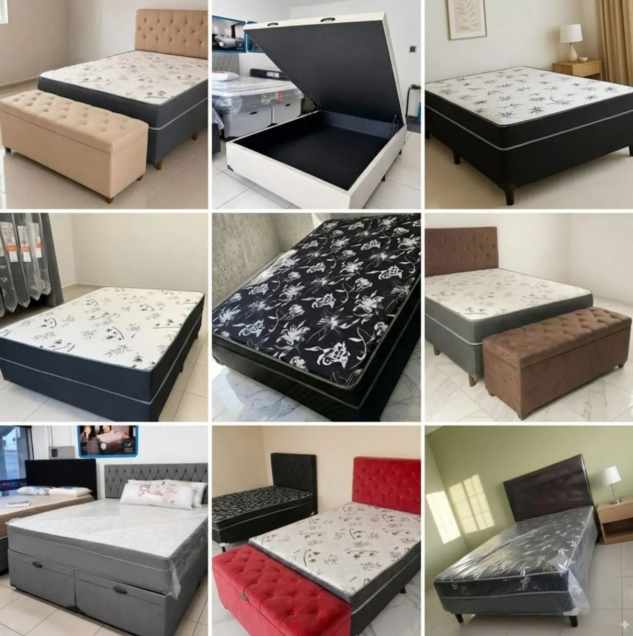 Cama Box Casal com Colchão Cj 