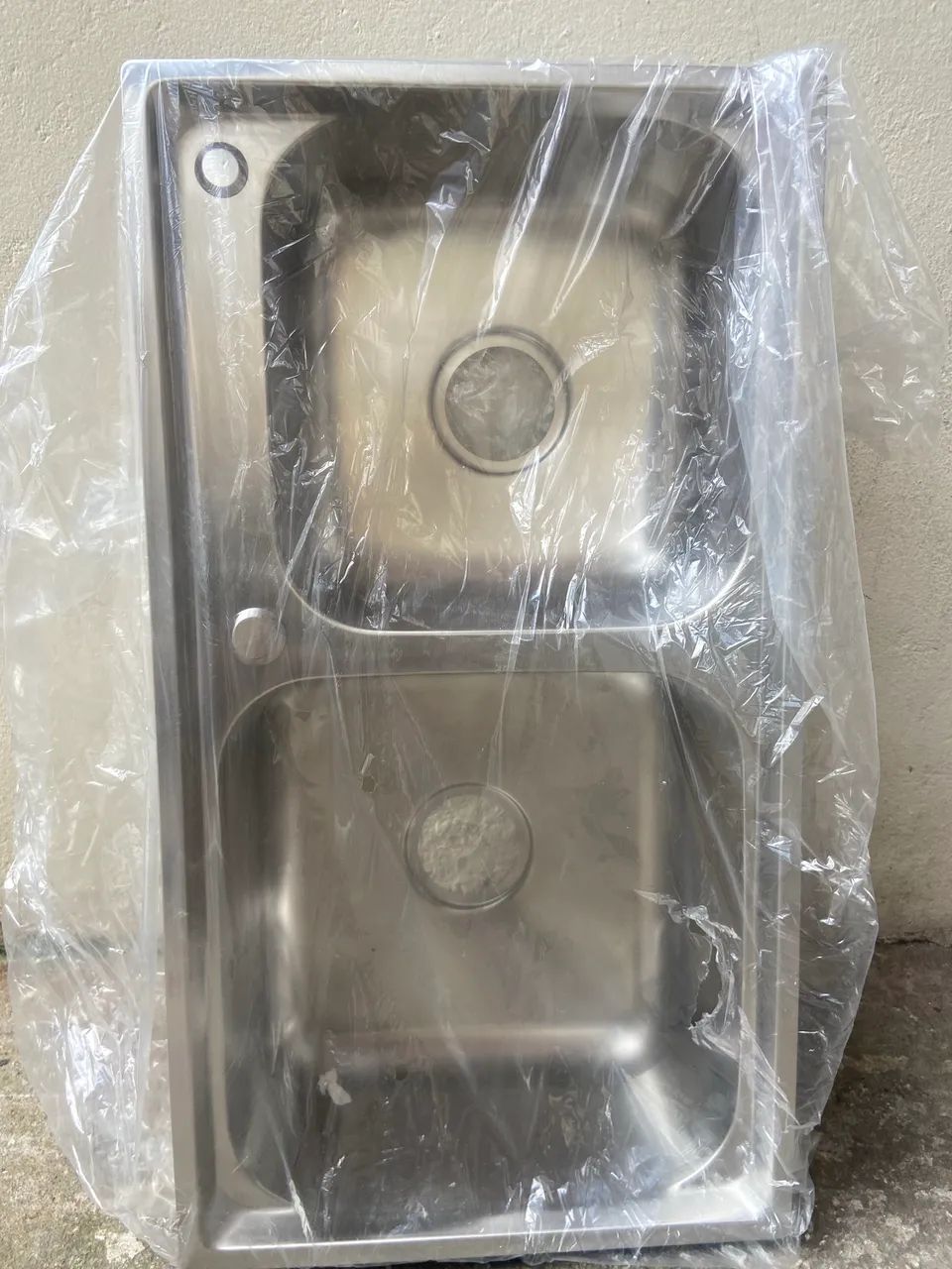 Cuba dupla para Pia de cozinha Nova! no plástico 