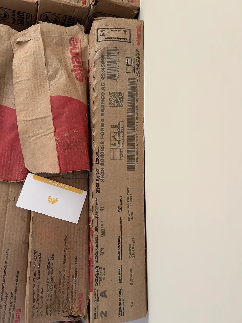 Piso cerâmica branco Eliane 45X45 - Foto 4