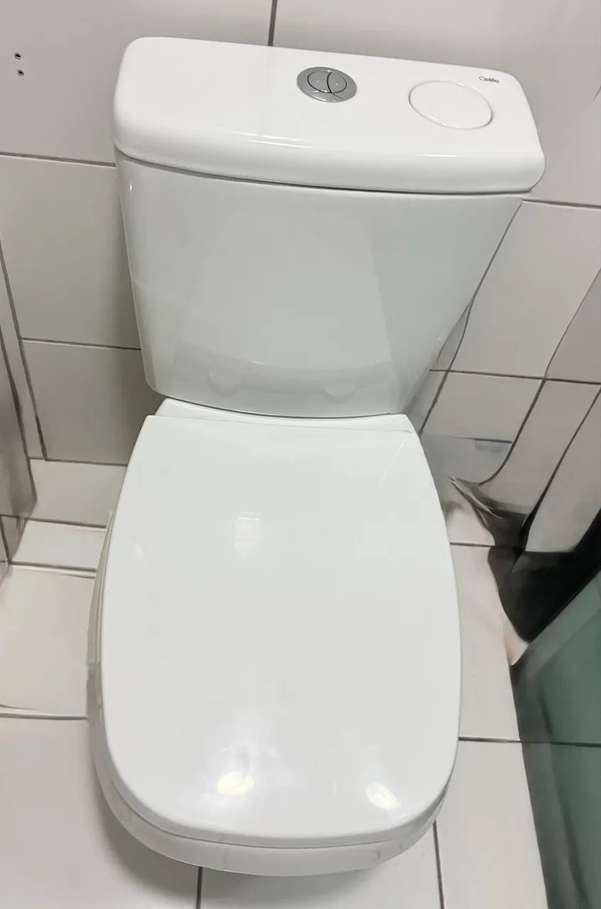 Vaso Sanitário Celite com Caixa Acoplada e Assento - Branco - Dual Flush - Foto 4