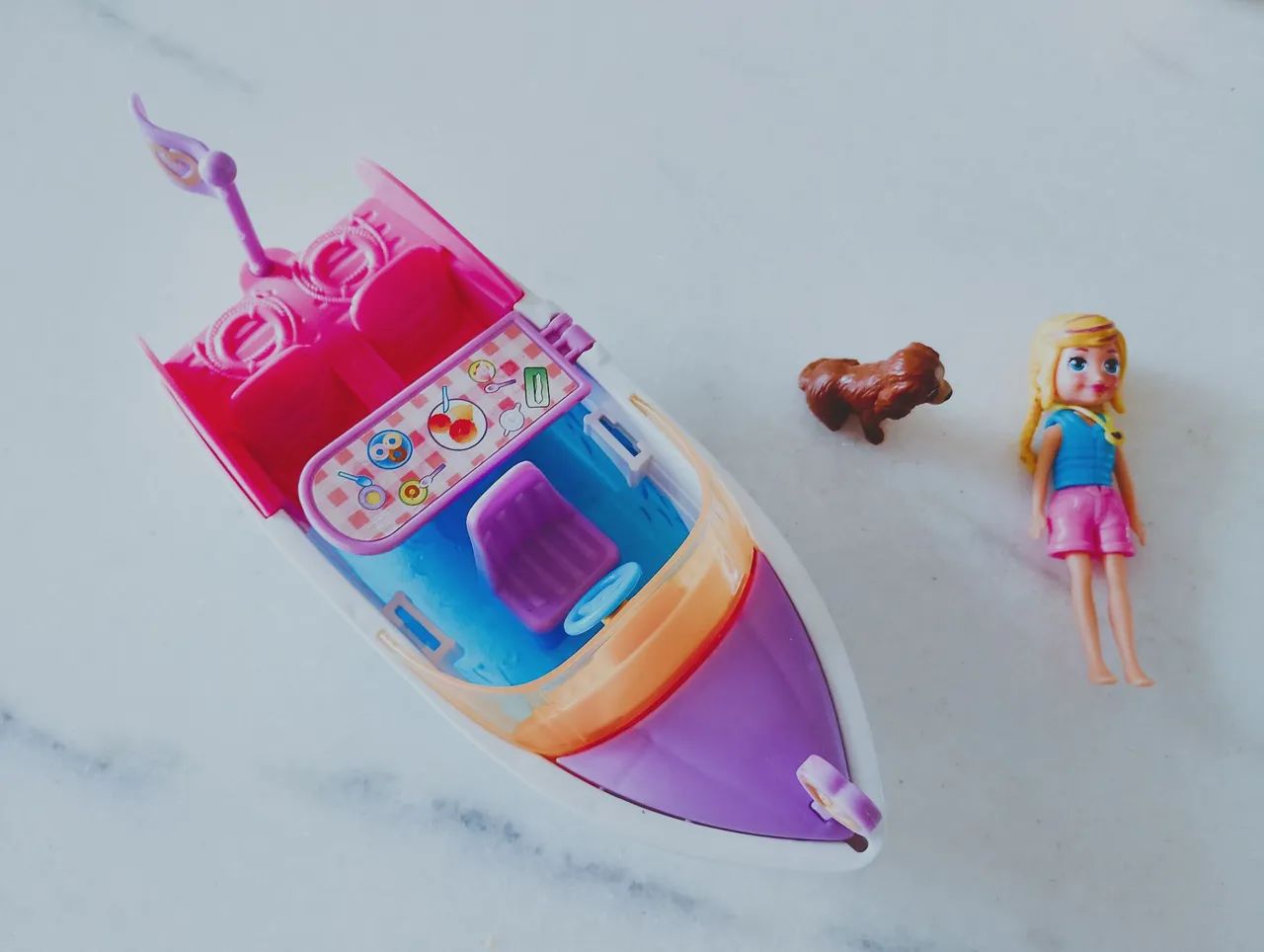 Brinquedo Boneca Polly Picket lancha - Foto 3