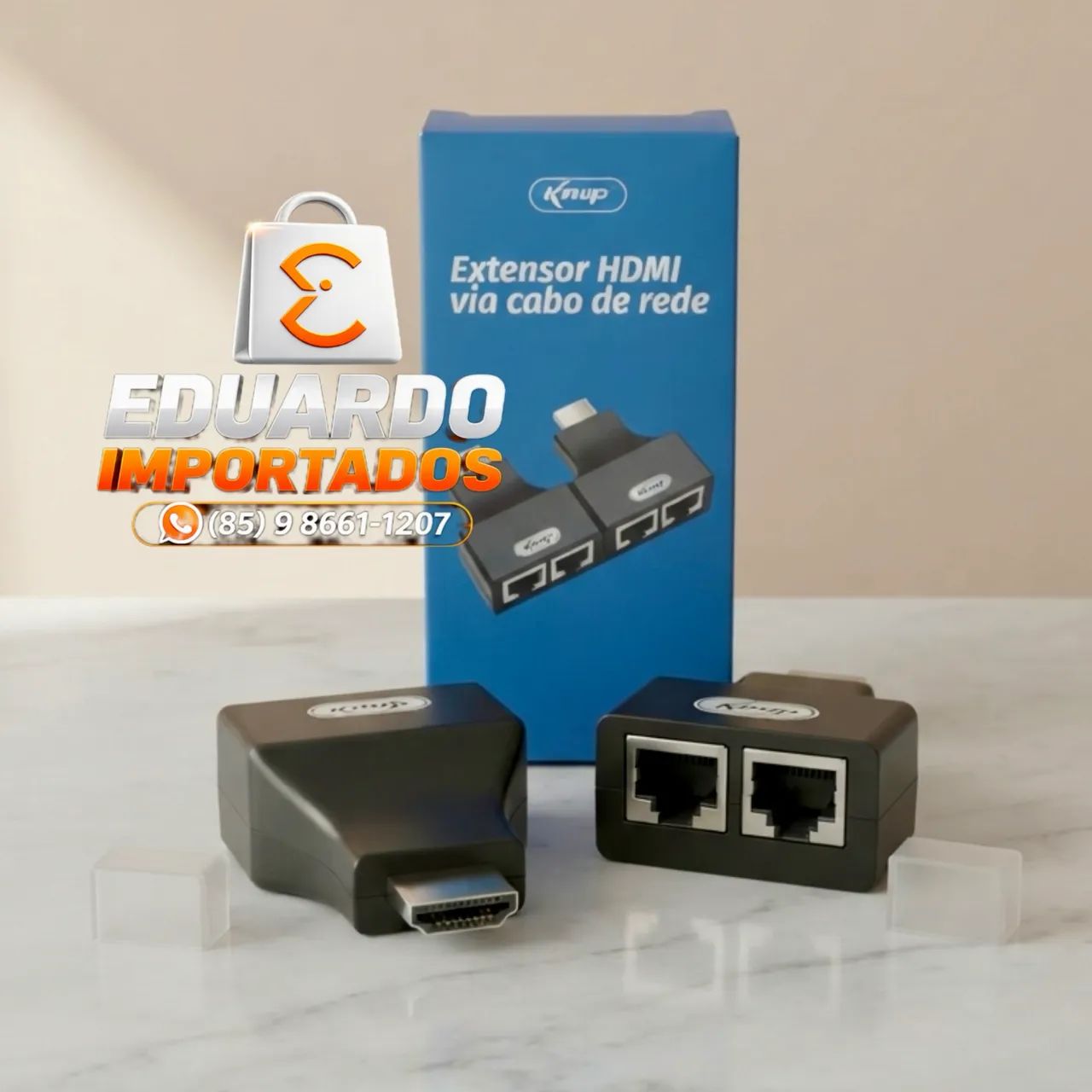 Extensor HDMI via Cabo de Rede Internet RJ45 - Até 30 Metros 
