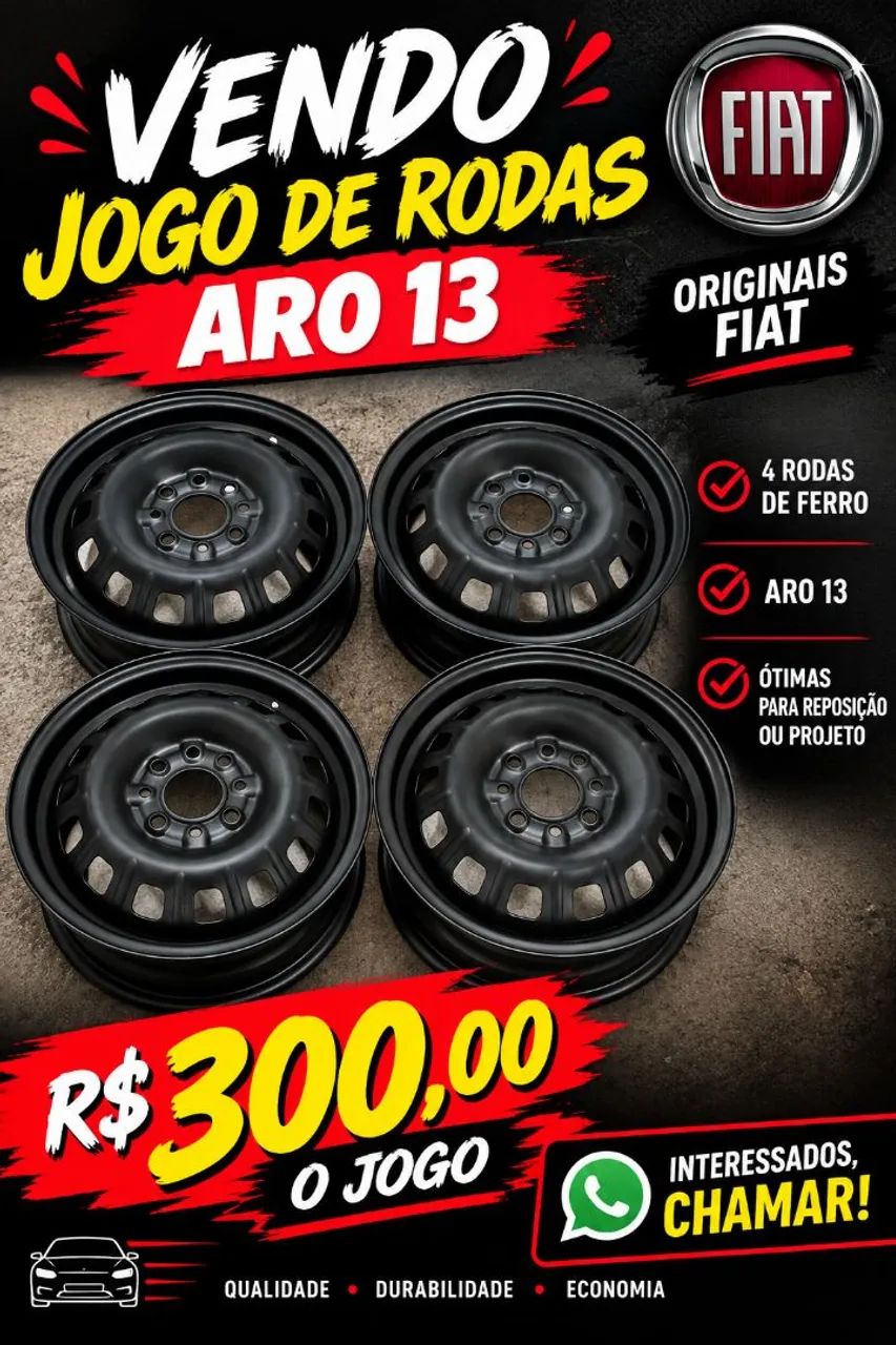 Roda de ferro aro 13 