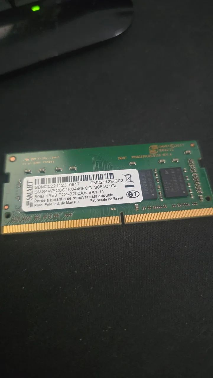 Memória ddr4 8gb notebook 
