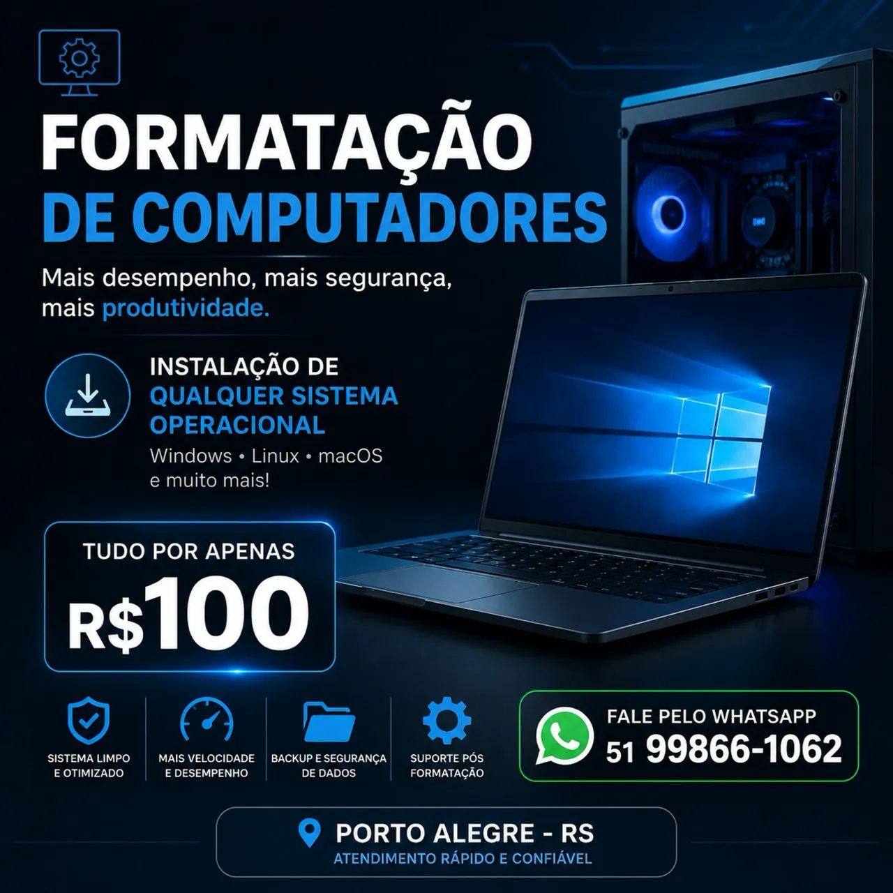 FORMATAÇÃO E INSTALAÇÃO DE WINDOWS 