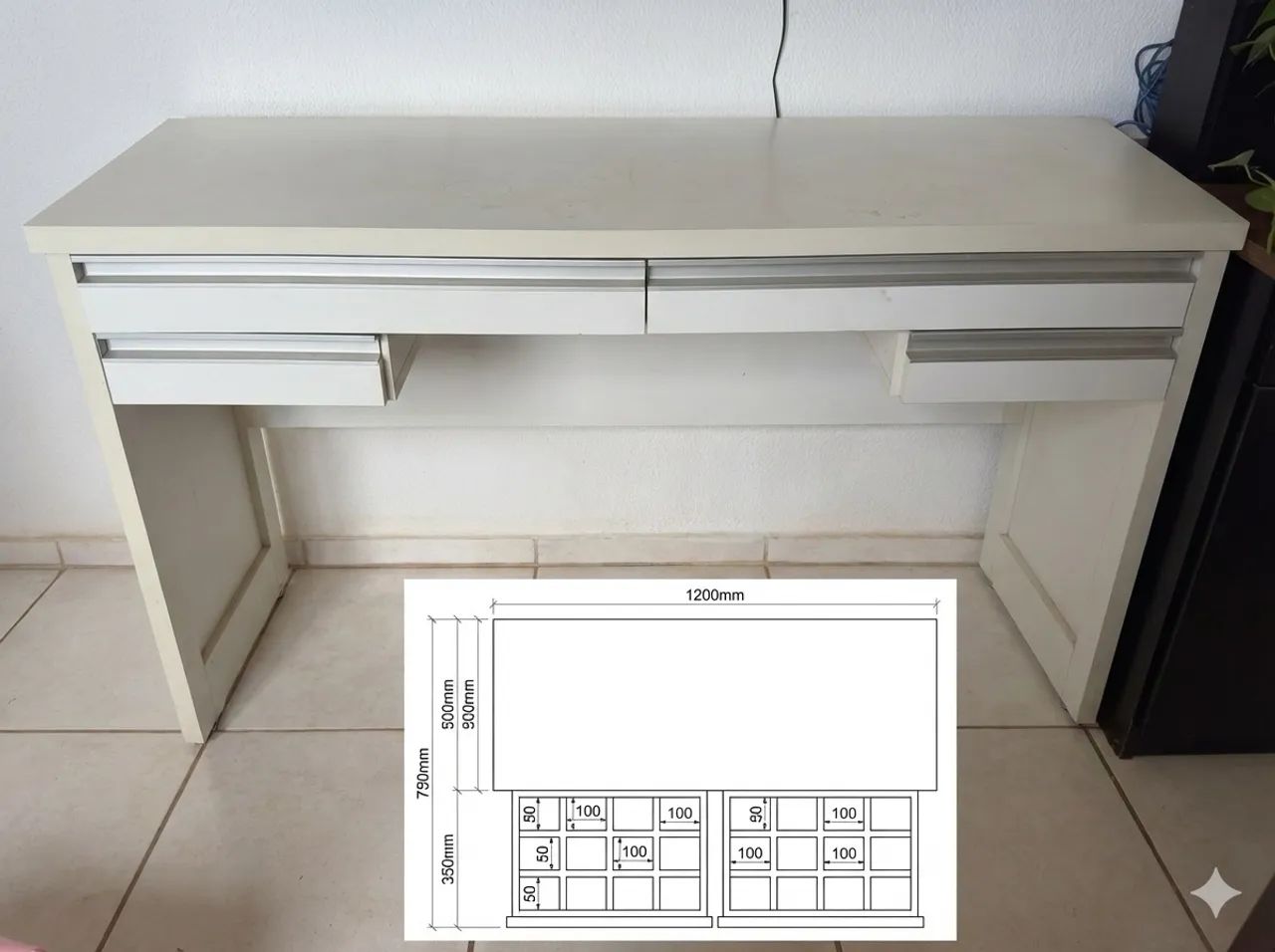 Penteadeira 100% MDF 