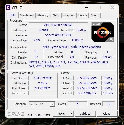 RYZEN 5 4600G + MSI A320M-A PRO KIT COMPLETO - Foto 4