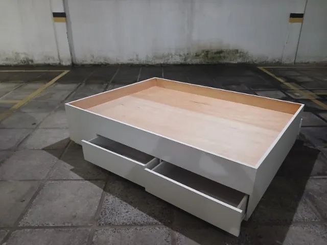 Cama de casal com colchão Ortobom e 4 gavetões - Foto 4