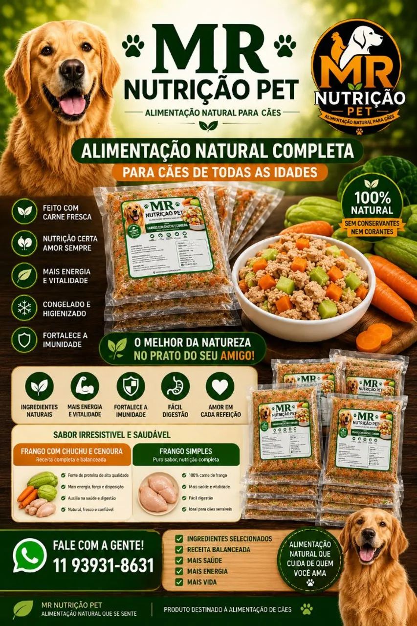 Alimentação natural para caes 