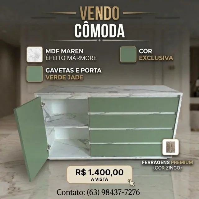 Vendo cômoda em 100% MDF 
