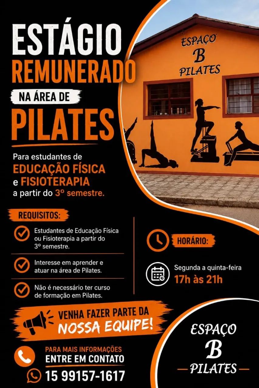 Vaga de estágio de Pilates 