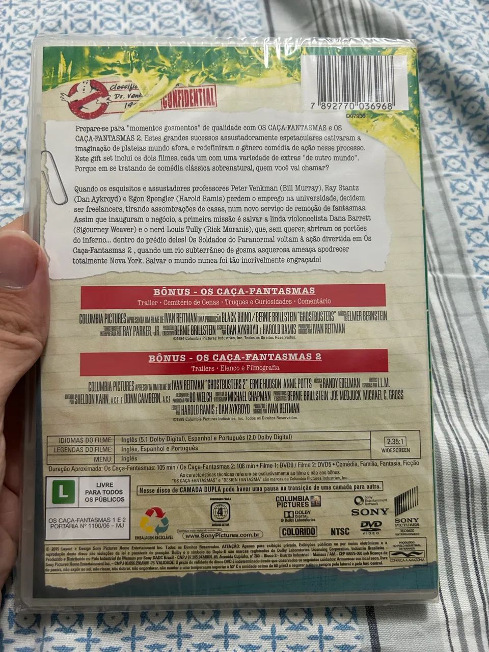 Os caça fantasmas 1 e 2 (Ghostbusters) - DVDs - Foto 3
