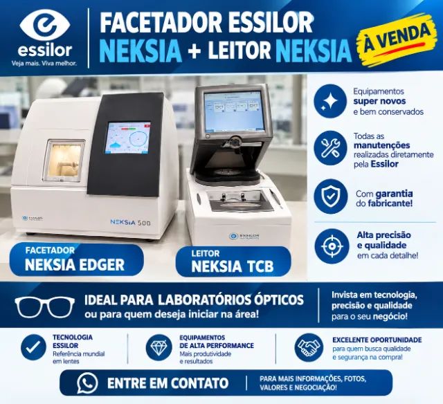 Facetadora Neksia - Essilor + Leitor Neksia