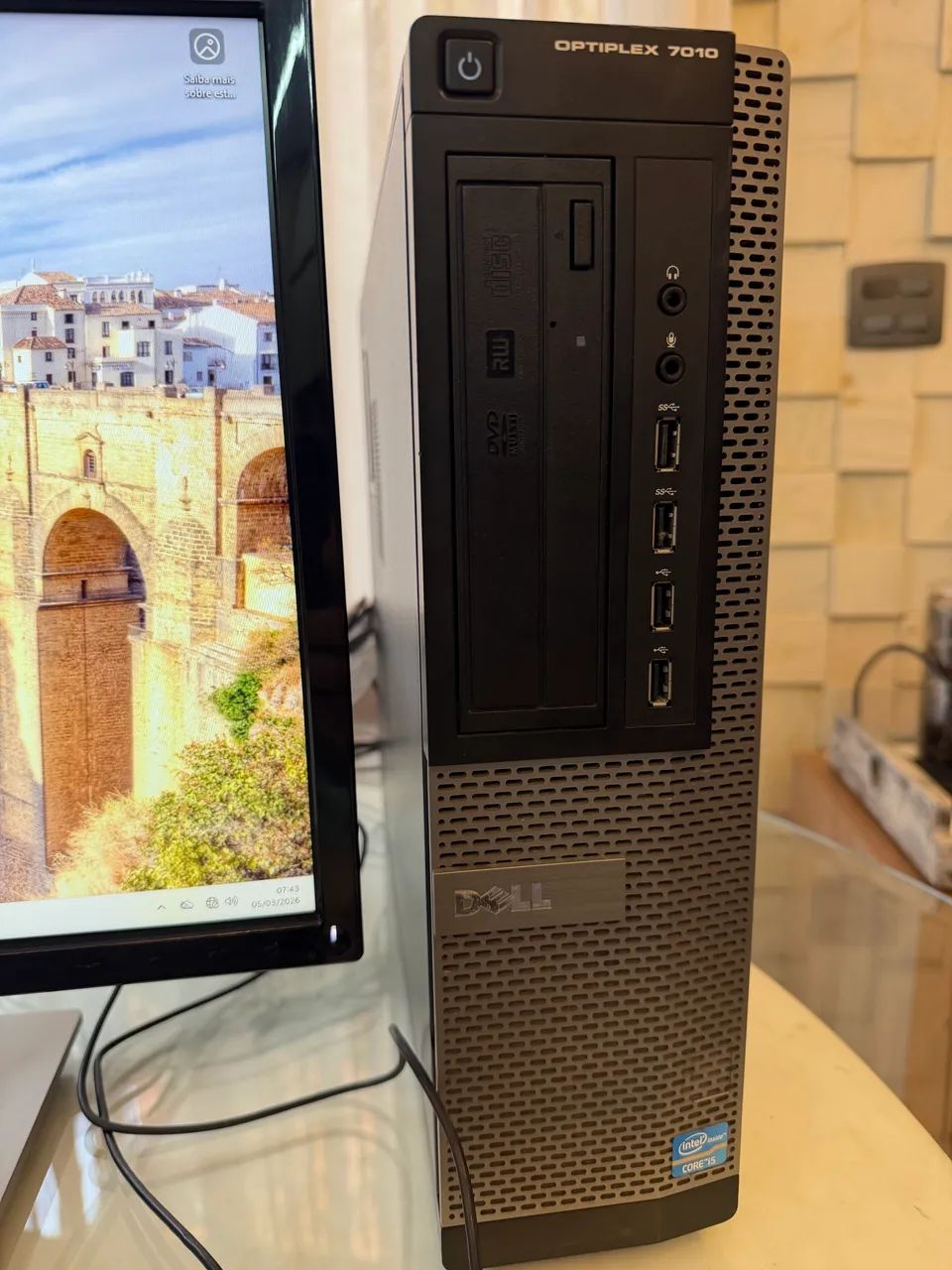 Desktop Dell i5 Optiplex 7010 com Monitor Dell 22? com hdmi - Foto 3