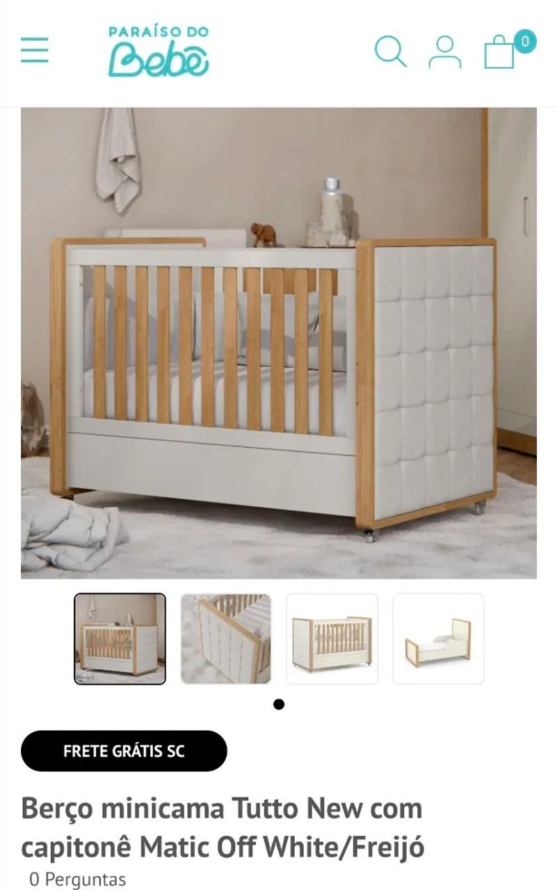 Berço com Mini cama ( NOVO NA CAIXA)