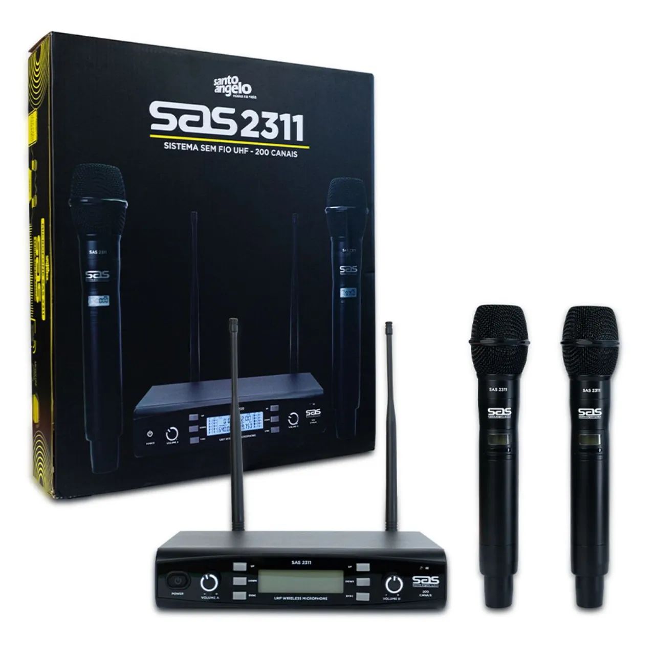 Microfone Sem Fio Santo Angelo SAS 2311Profissional  - Foto 4