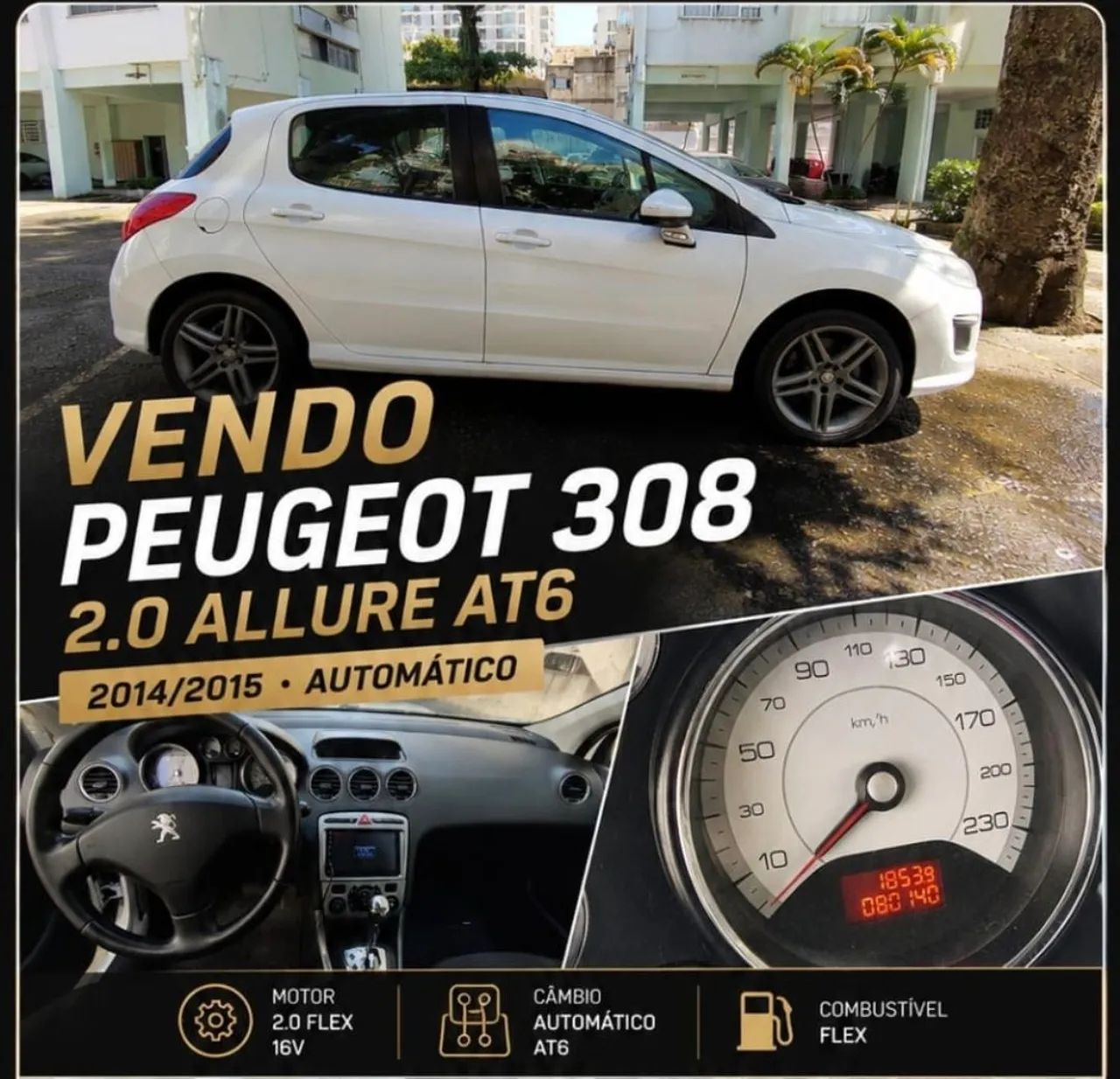 Peugeot 308 308 Allure 2.0 Flex 16V 5p Aut. 2015