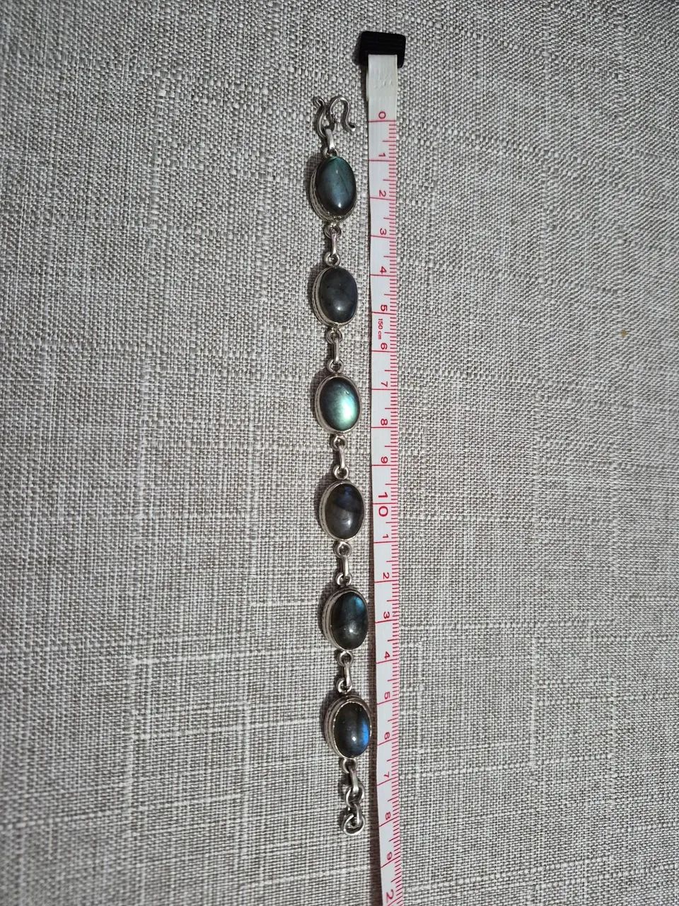 Pulseira de prata 925 com labradorita - Foto 2