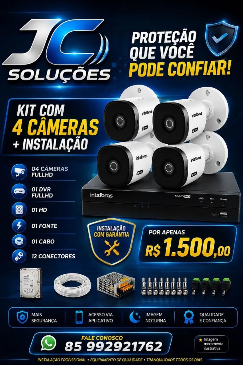 Kit CFTV 4 Cam