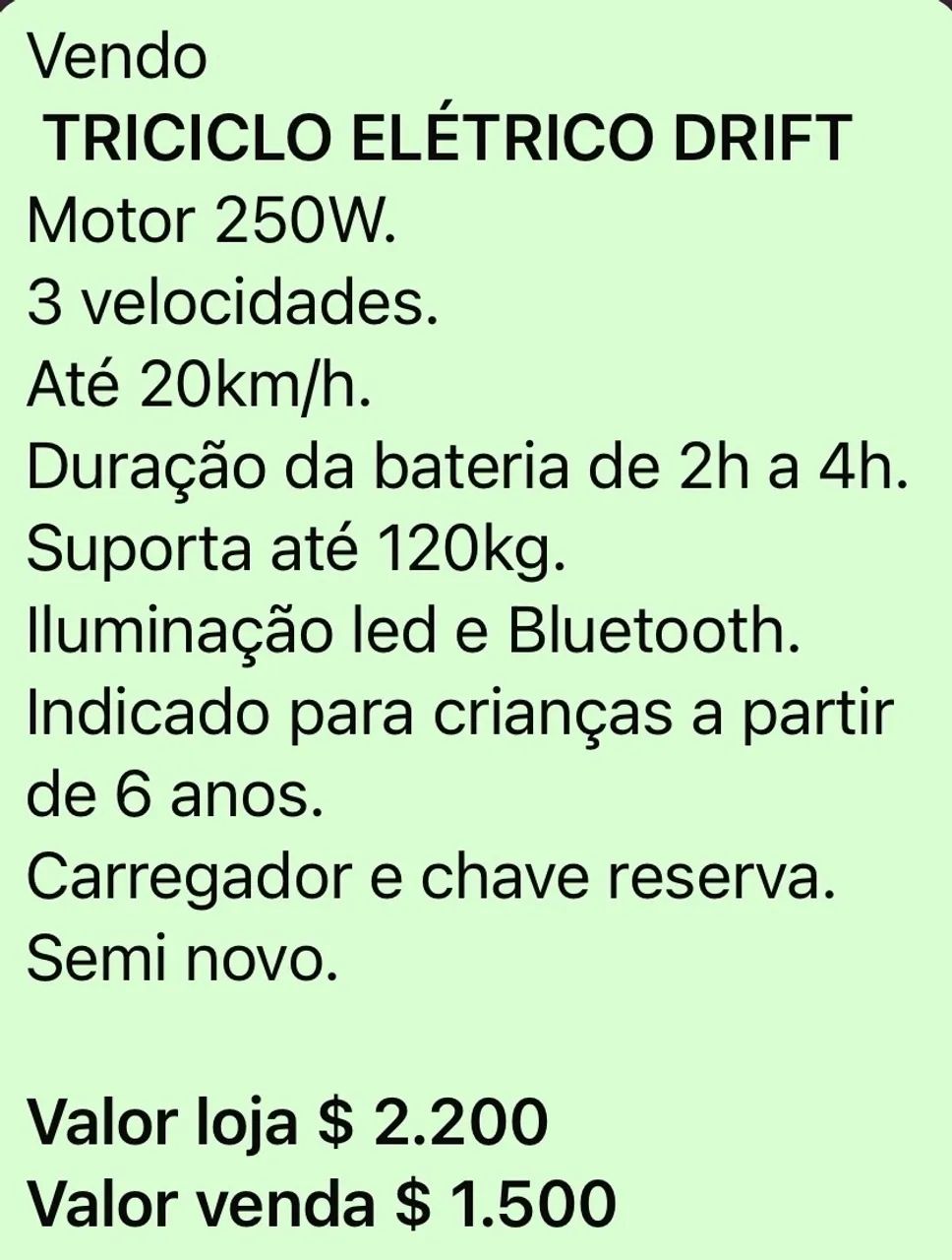 Triciclo elétrico  - Foto 6