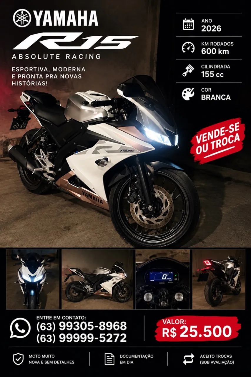 Vendo ou troco yamaha r15