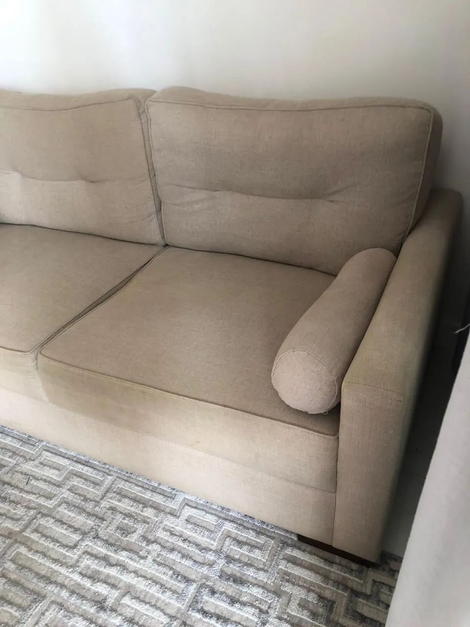 Sofá Linho Bege - Foto 3