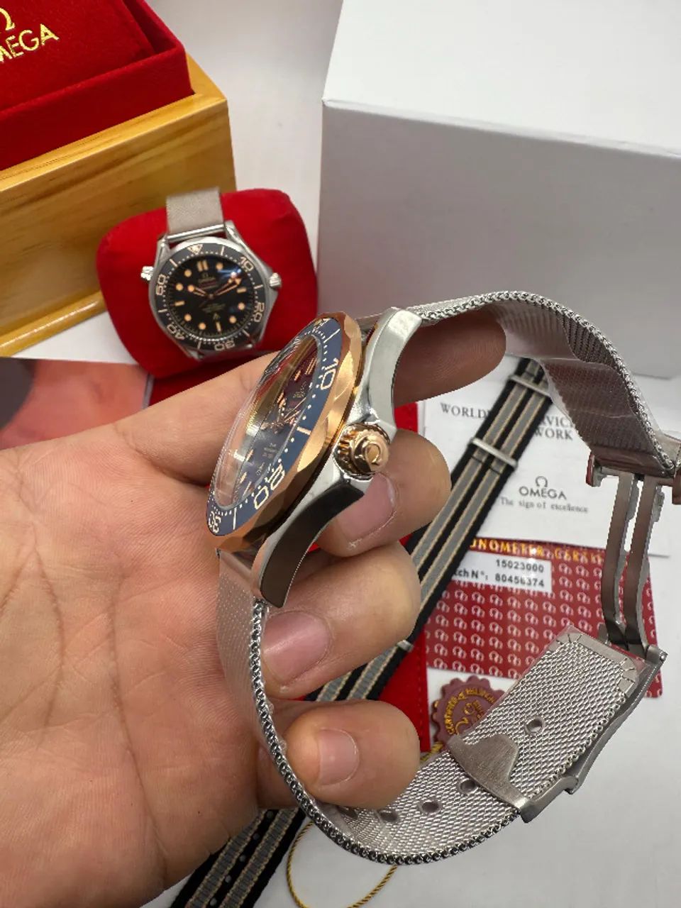 Relógio Seamaster Automático + Pulseira NATO e Caixa Completa - Foto 3