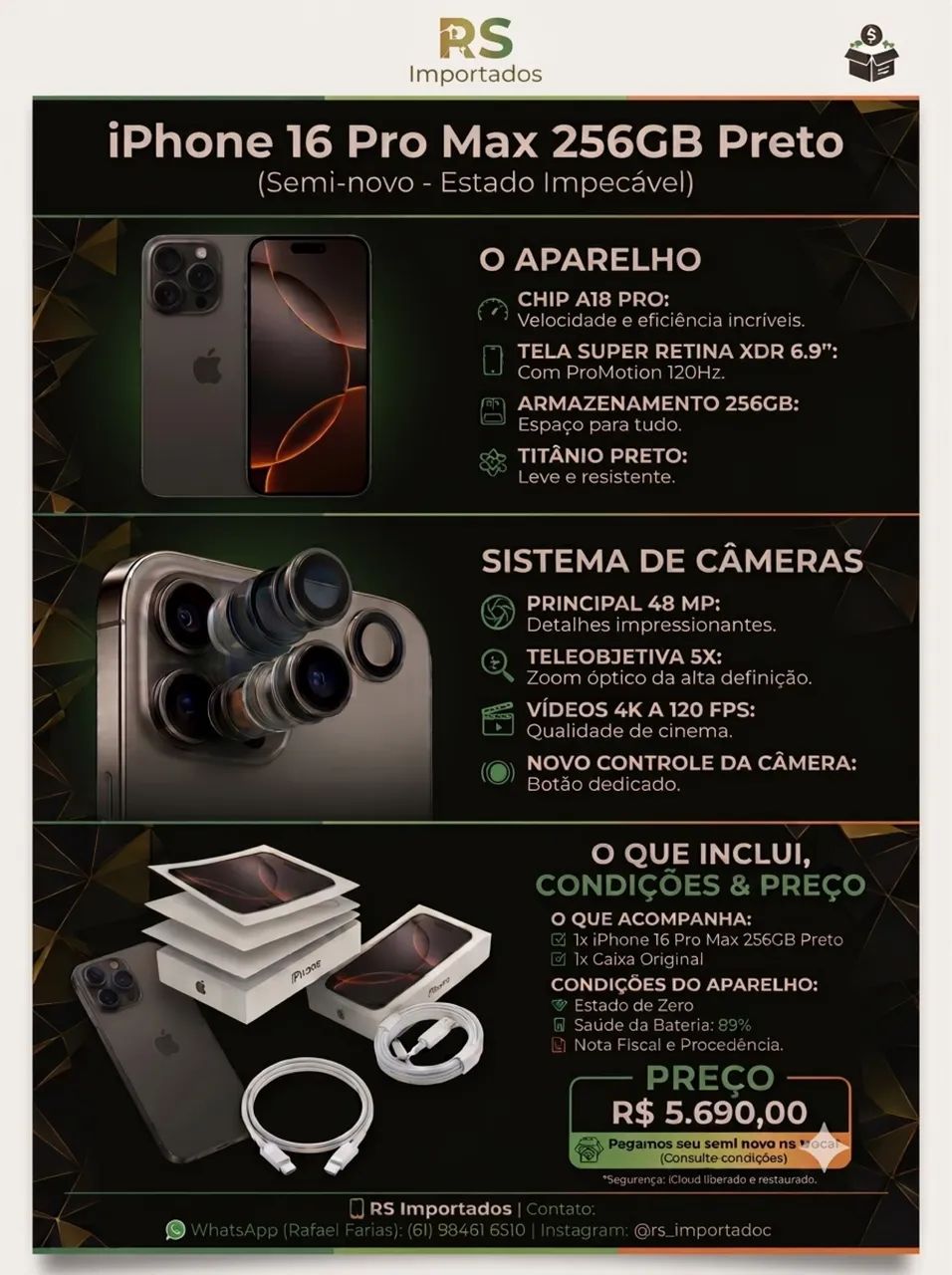 16 pro Max , impecável 