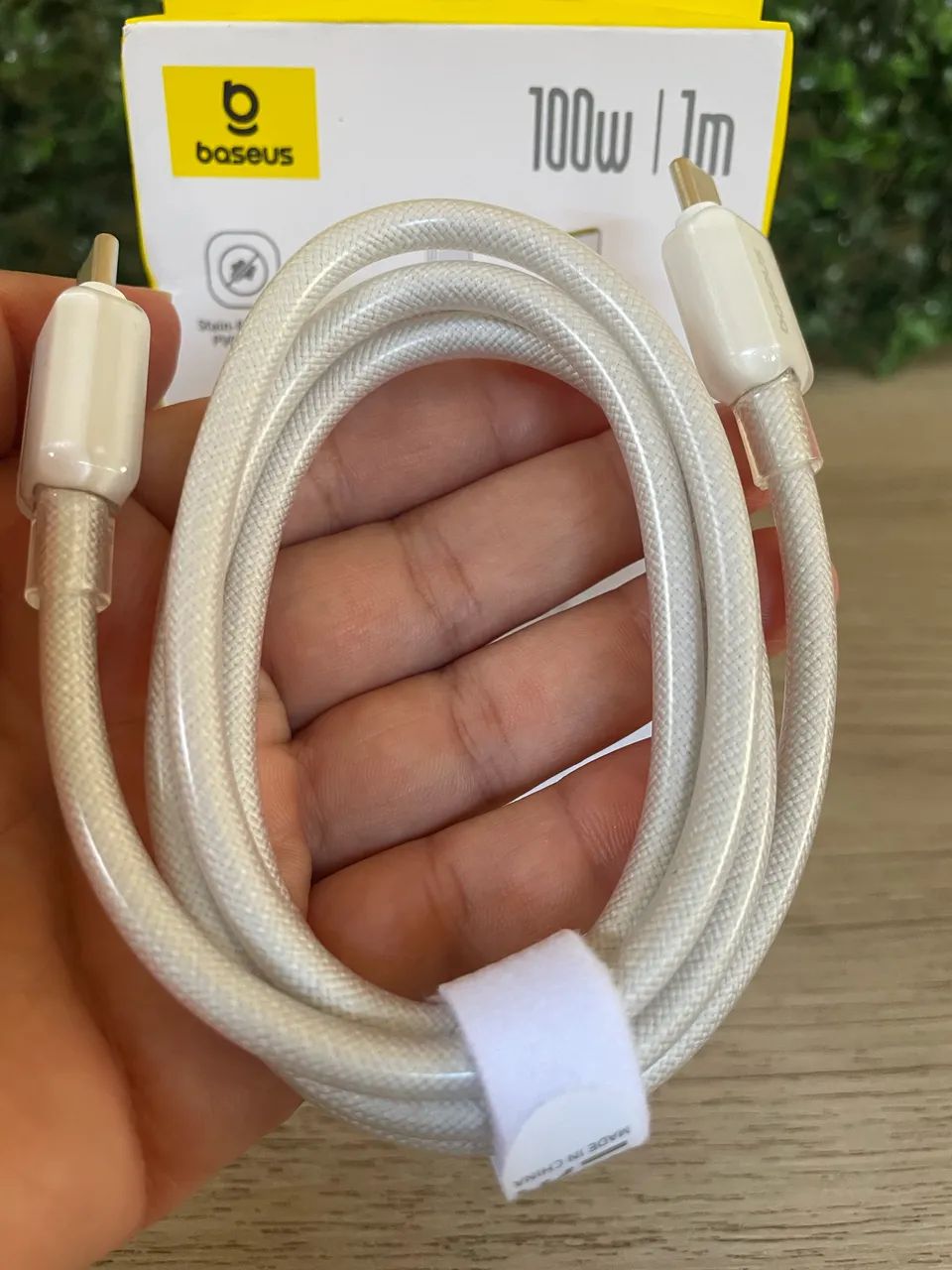 Cabo Baseus tipo c dupla proteção 100W 1M  - Foto 5