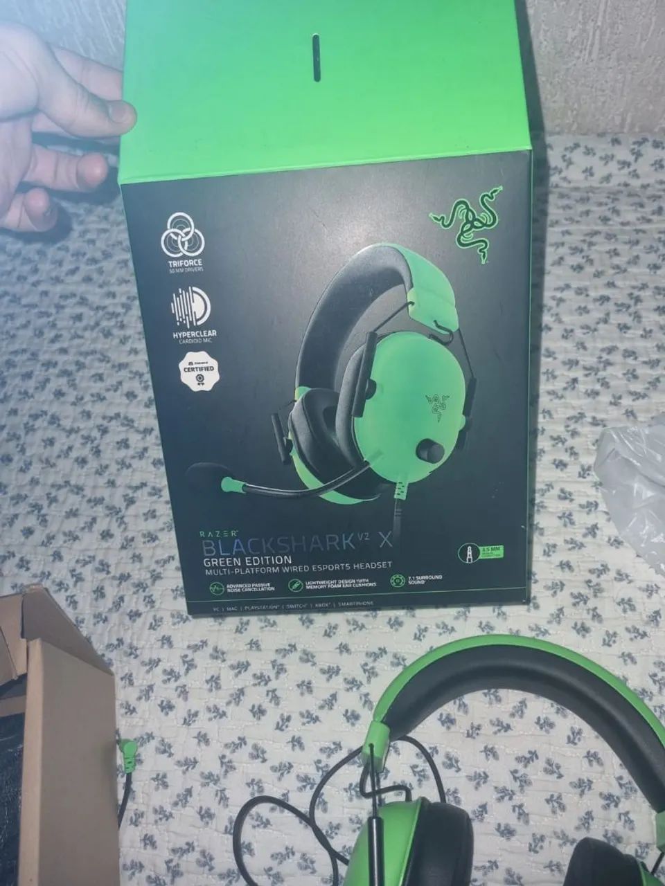 Fone Razer BLACKSHARKv2X Green edition - Foto 3