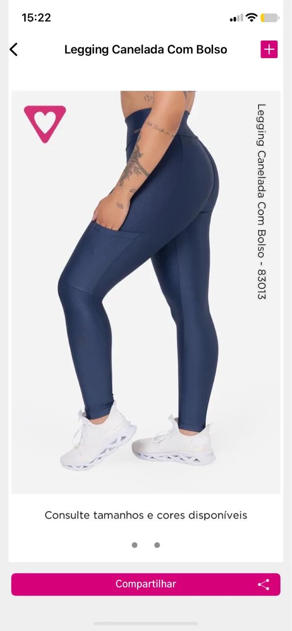 Calça Lying canelada com bolso