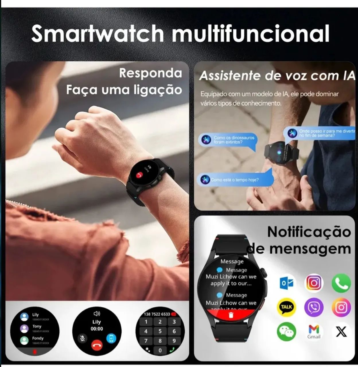 Smartwatch de primeira linha aurafit - Foto 3