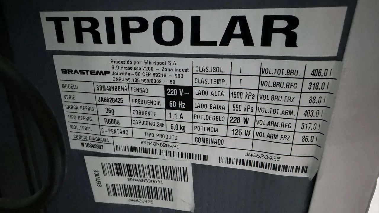 Geladeira Duplex 403 litros Frost Free - 220v - Foto 5
