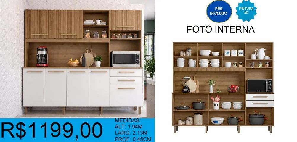 Mega cozinha com pés - Espaço de sobra - Foto 3