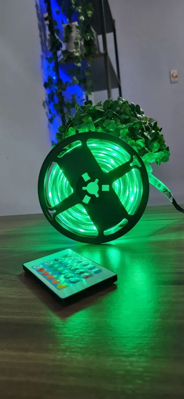 Fita Led RGB Colorida 5mt 16 Cores - Controle + Fonte 12V (5 metros, RGB - colorida) - Foto 2