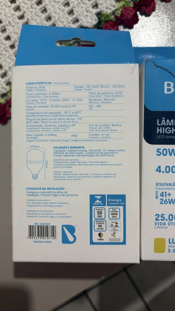 Lâmpada LED Blumenau 50W 4000 Lumens - Foto 3