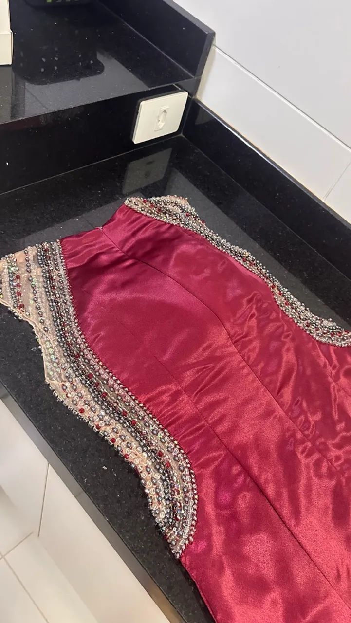 Vestido longo de festa 