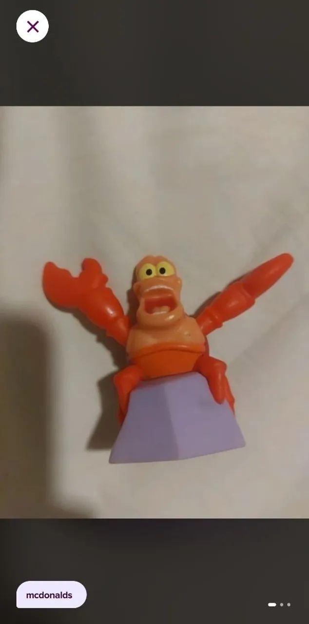 Boneco Sebastian Pequena sereia 