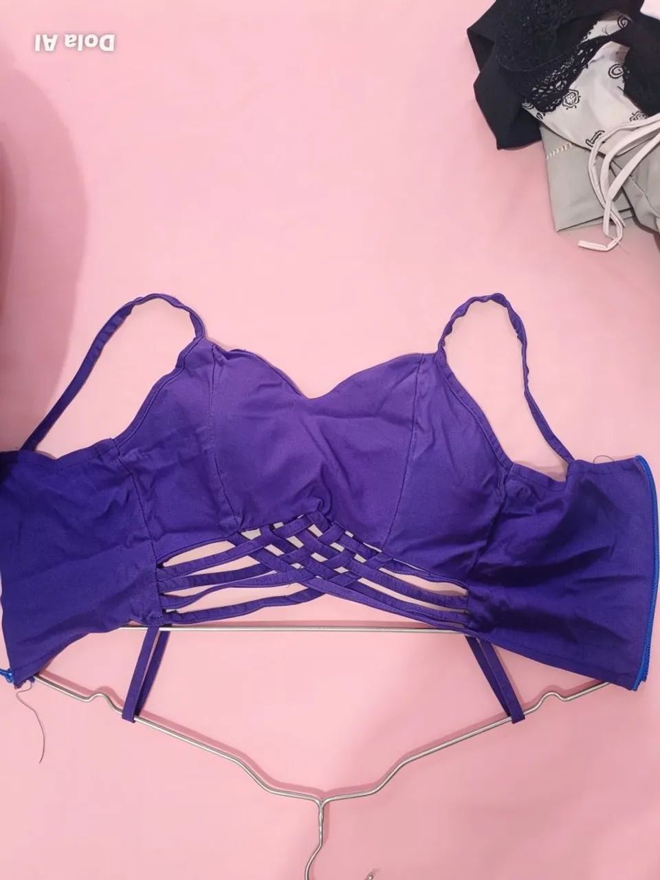 Cropped azul