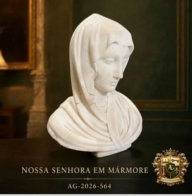 Nossa senhora em mármore  - Foto 3