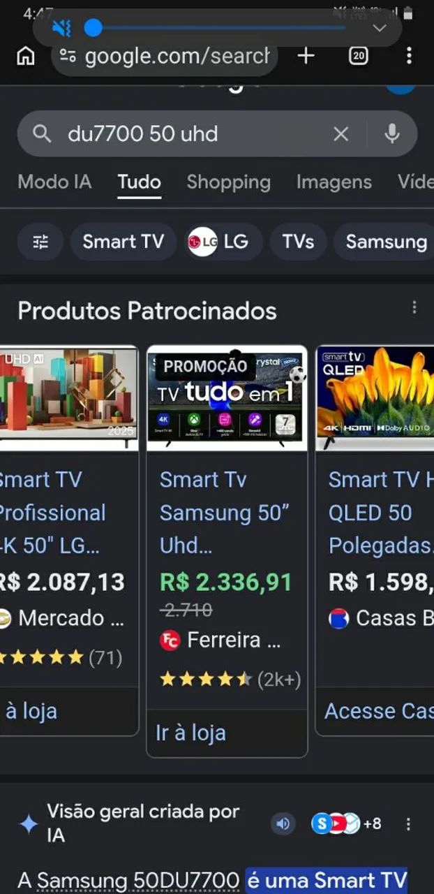 TV 50 polegada semi nova - Foto 3