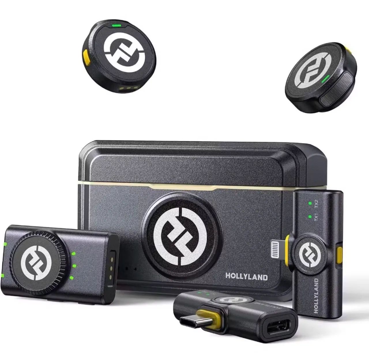 Microfone Hollyland Lark M2 Duo Combo para 2 Pessoas - Microfones