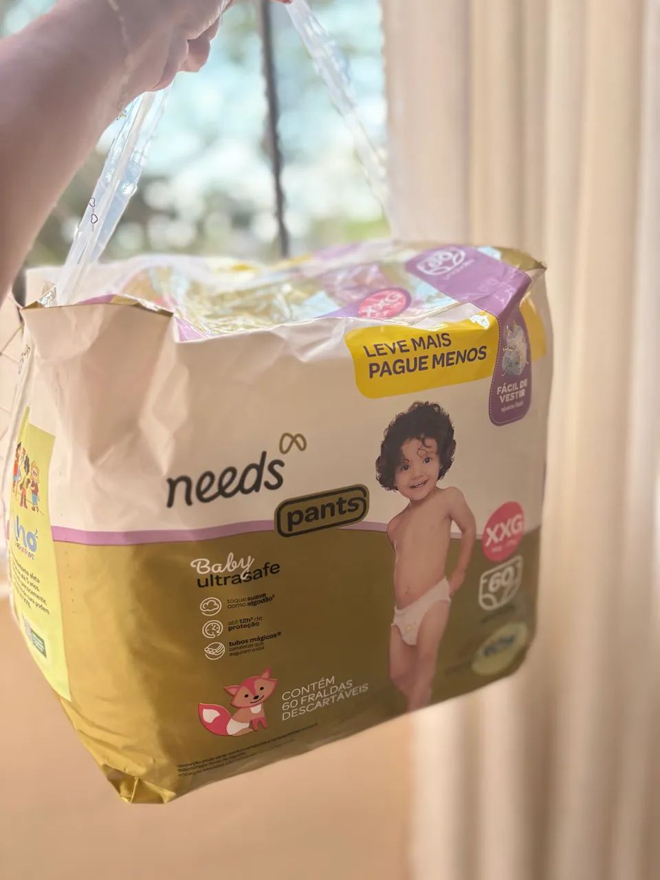 Fralda no pacote