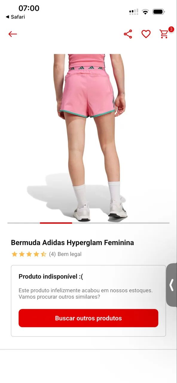 Short Adidas Feminina Hyperglam - Foto 3