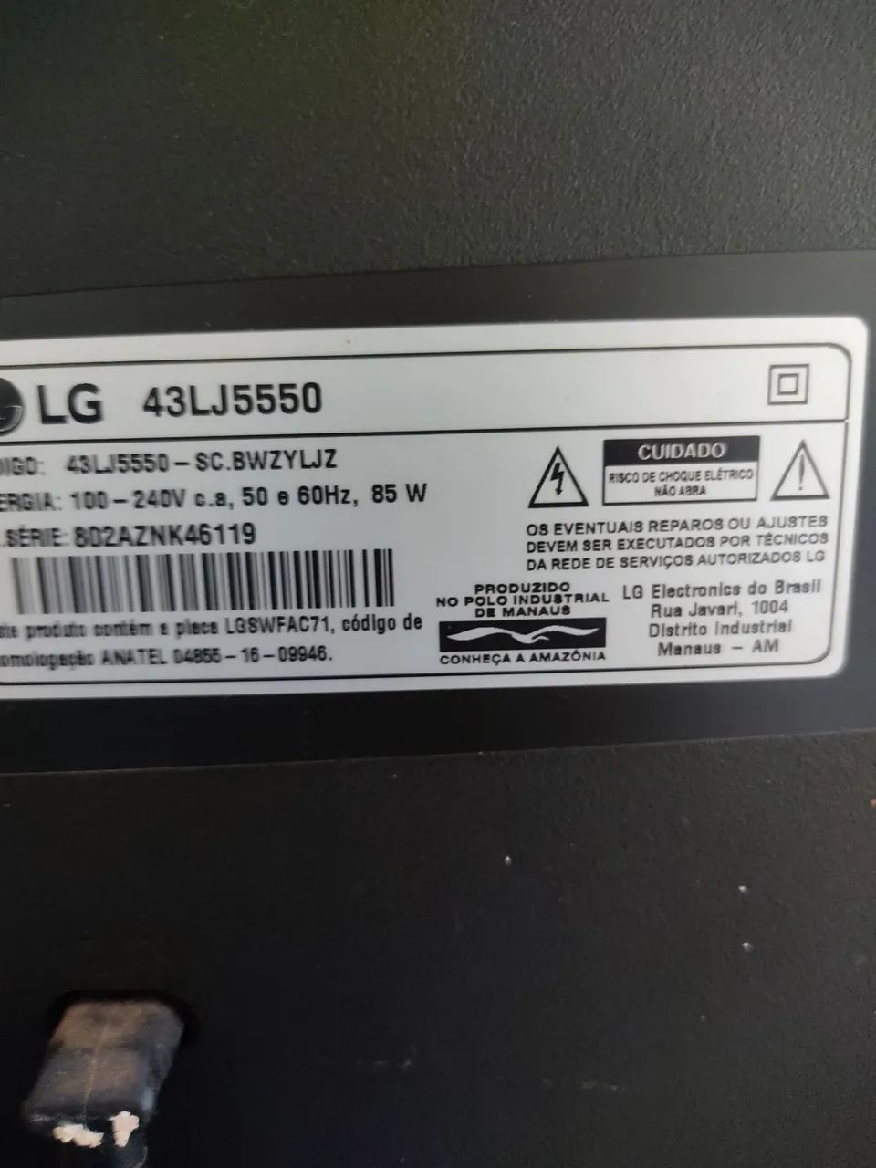 Tv LG 43 polegadas com defeito nos leds  - Foto 2