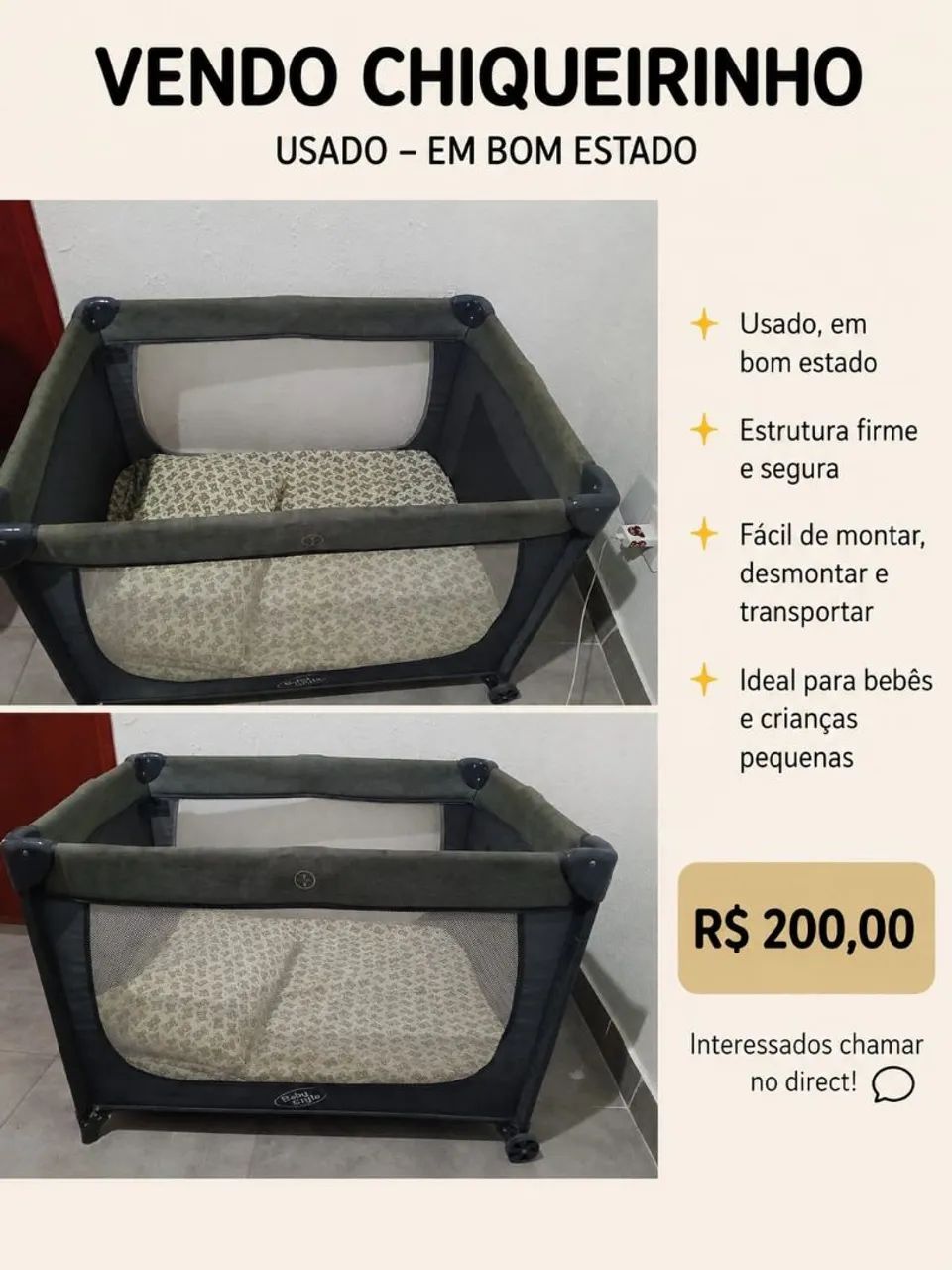 Chiqueirinho de bebê 