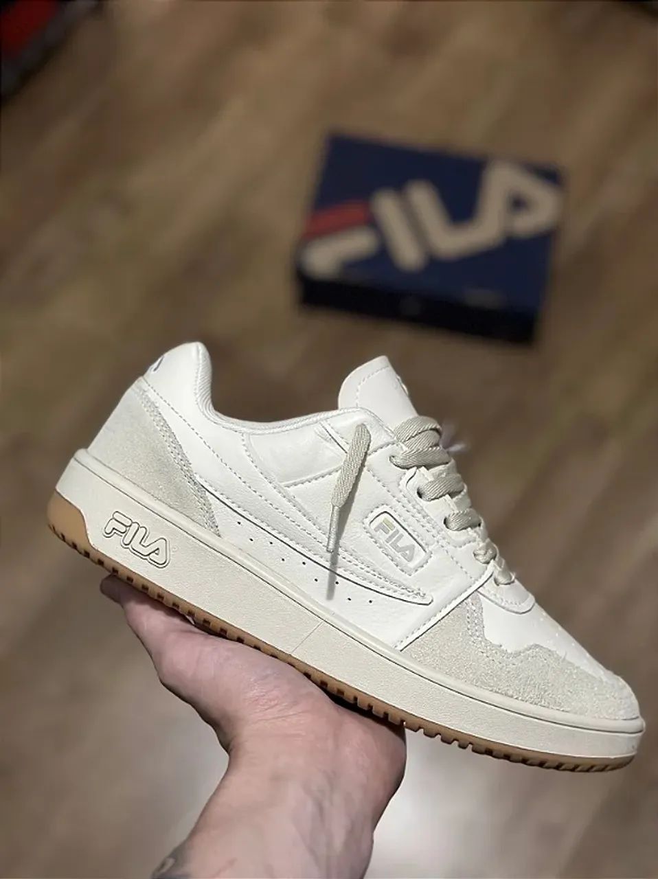 Tênis Fila Arcade Low Raw White